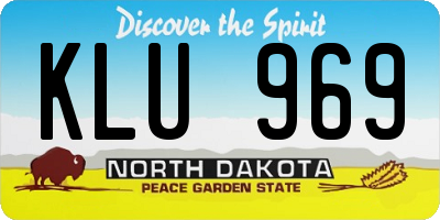 ND license plate KLU969