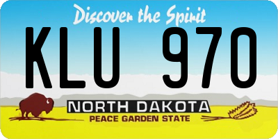 ND license plate KLU970