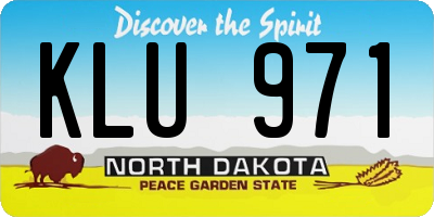 ND license plate KLU971