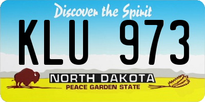 ND license plate KLU973