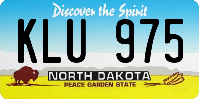 ND license plate KLU975
