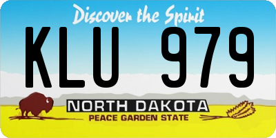 ND license plate KLU979