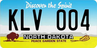 ND license plate KLV004