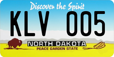 ND license plate KLV005