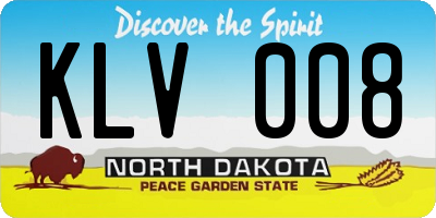 ND license plate KLV008