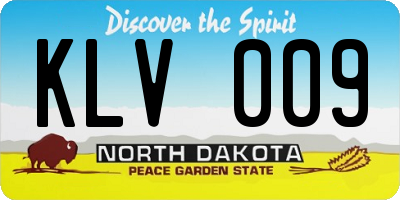 ND license plate KLV009