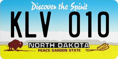 ND license plate KLV010
