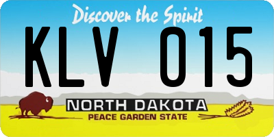 ND license plate KLV015