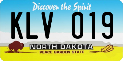ND license plate KLV019