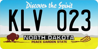 ND license plate KLV023
