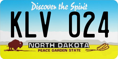 ND license plate KLV024