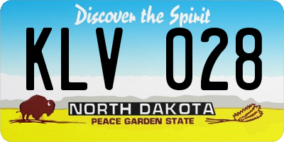 ND license plate KLV028