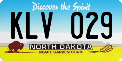 ND license plate KLV029