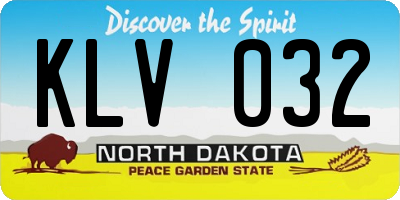 ND license plate KLV032