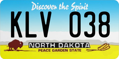 ND license plate KLV038