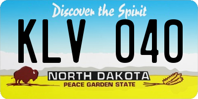 ND license plate KLV040