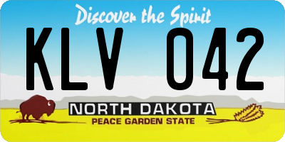 ND license plate KLV042