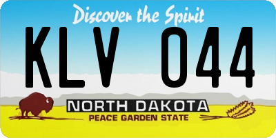 ND license plate KLV044