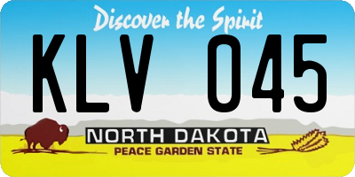 ND license plate KLV045