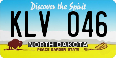 ND license plate KLV046