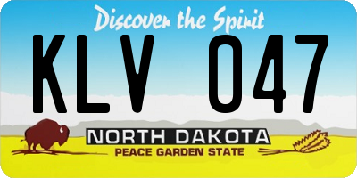 ND license plate KLV047