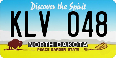 ND license plate KLV048