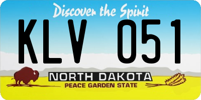 ND license plate KLV051