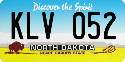ND license plate KLV052