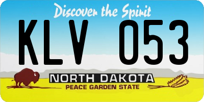 ND license plate KLV053