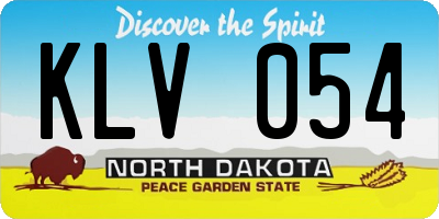 ND license plate KLV054
