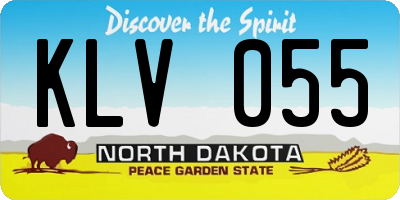 ND license plate KLV055