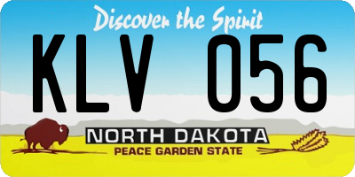 ND license plate KLV056