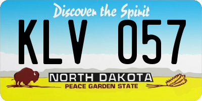 ND license plate KLV057