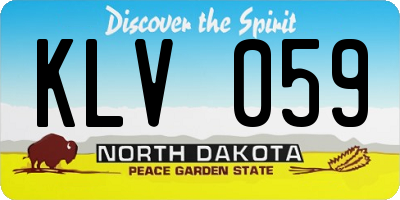 ND license plate KLV059