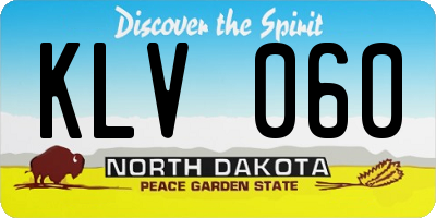 ND license plate KLV060