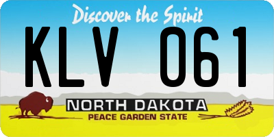 ND license plate KLV061