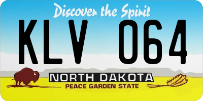 ND license plate KLV064
