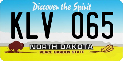 ND license plate KLV065