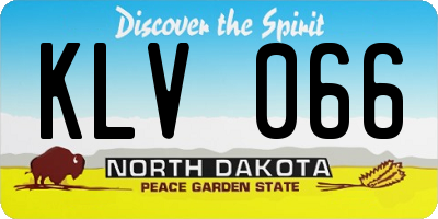 ND license plate KLV066