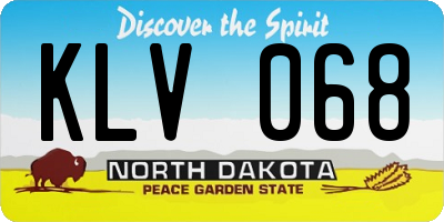 ND license plate KLV068
