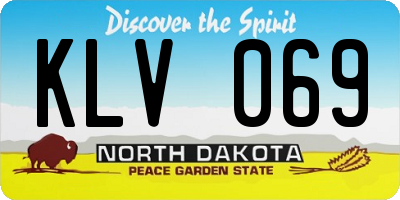 ND license plate KLV069