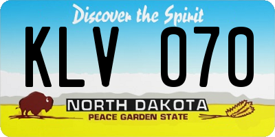 ND license plate KLV070
