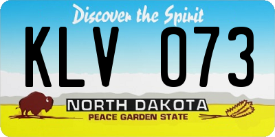 ND license plate KLV073