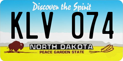 ND license plate KLV074