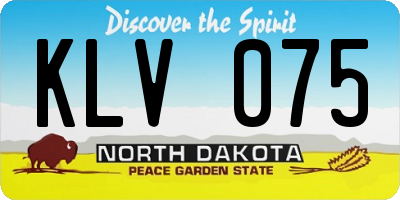ND license plate KLV075