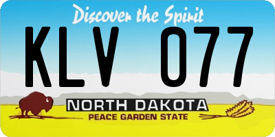 ND license plate KLV077