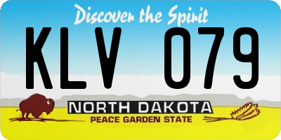 ND license plate KLV079