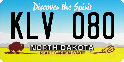 ND license plate KLV080