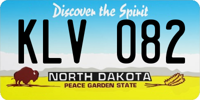 ND license plate KLV082