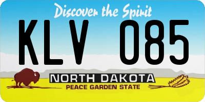 ND license plate KLV085